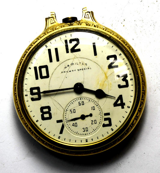 1954 Hamilton Size 16 Grade 992B OF Pocket Watch Railroad Grade Railway Special