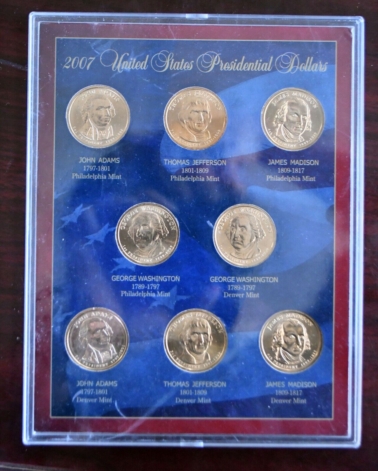 2007 United States Presidential Dollar Dollars P & D Set
