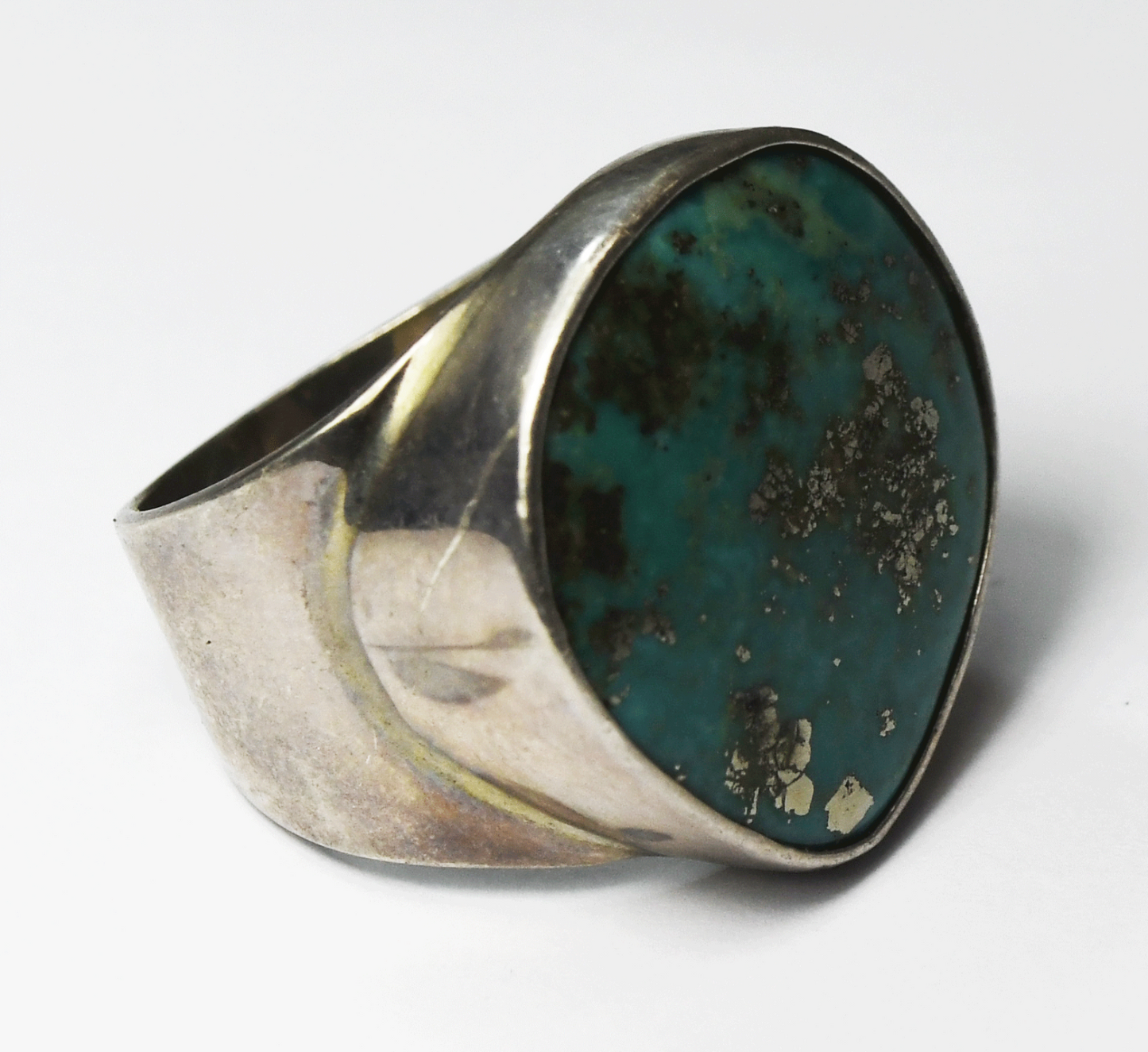 Sterling Silver Starborn Turquoise 24mm Ring Size 10.5