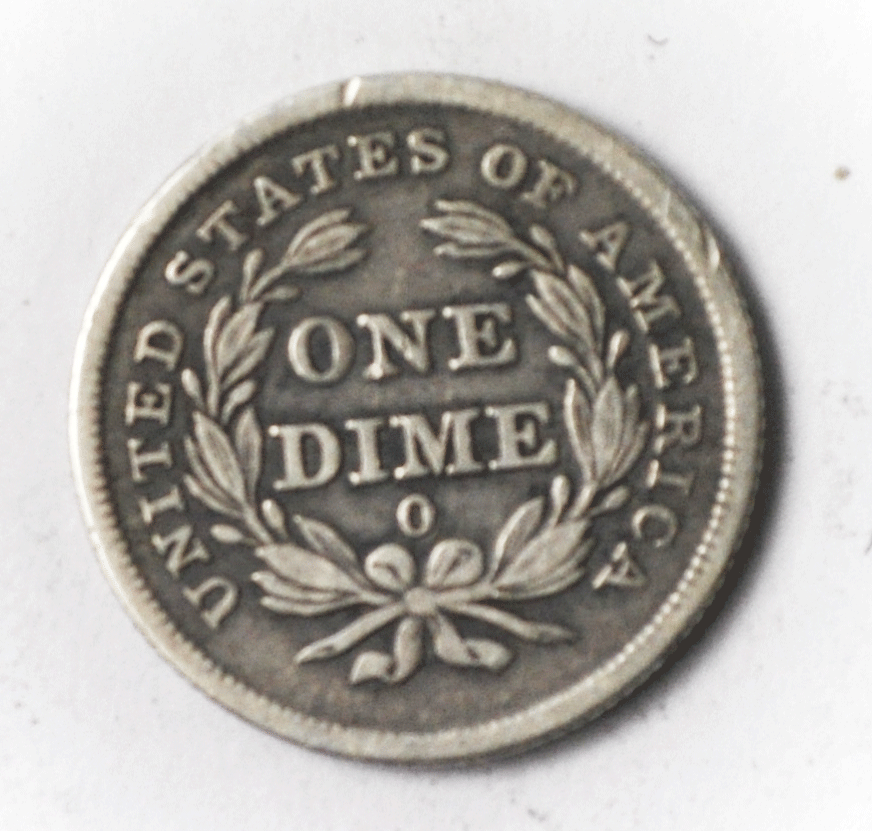 1839 O 10c Seated Liberty Silver Dime Ten Cents US New Orleans F-104A