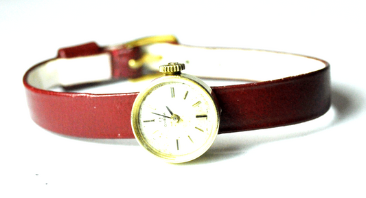 Omega EE 5783 14k Solid Gold Sliding Case Quick Change Band Watch 650 17J 14mm
