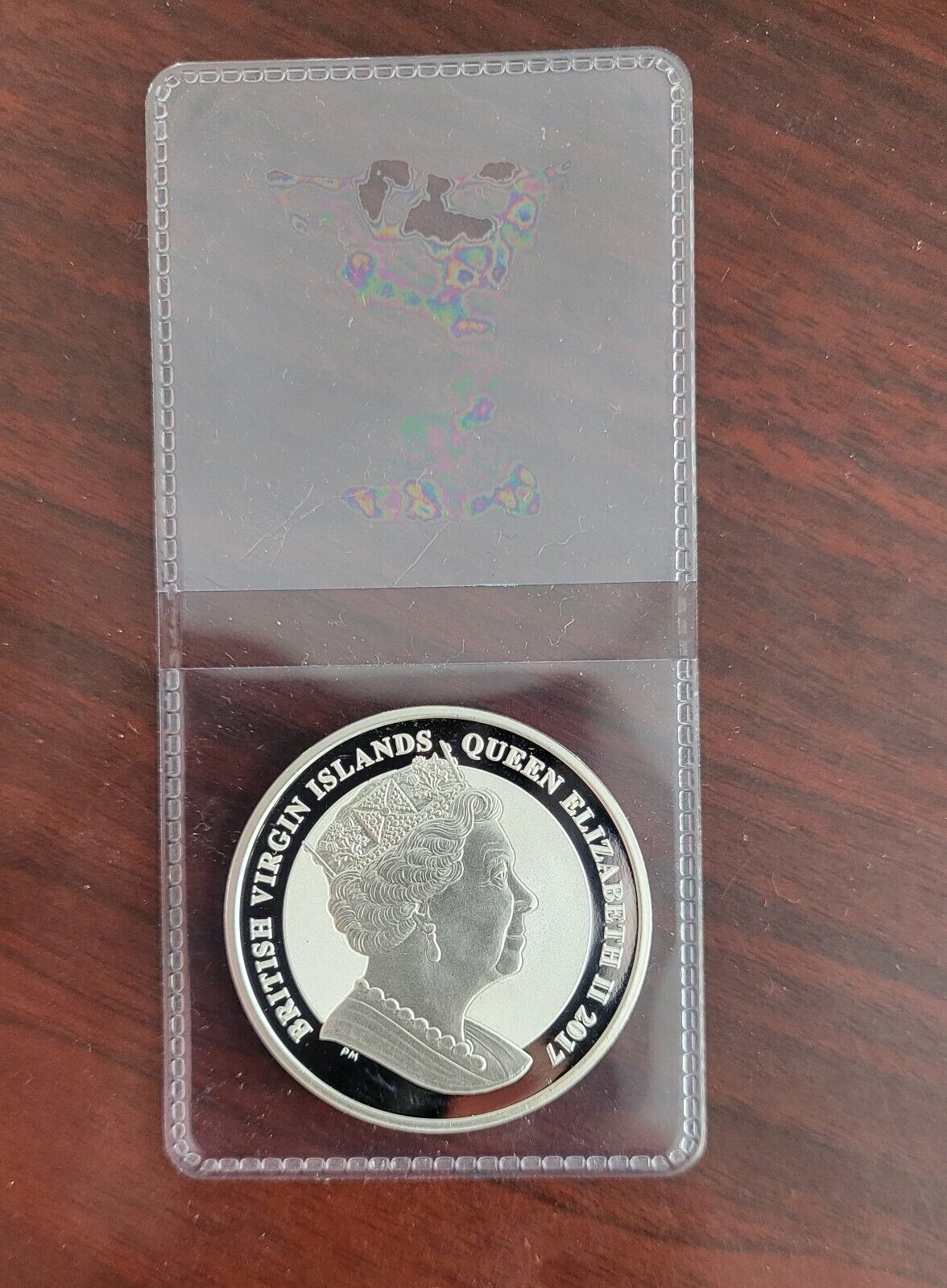 2017 British Virgin Islands 1 oz  Pegasus Reverse Proof .999 Fine Silver Dollar