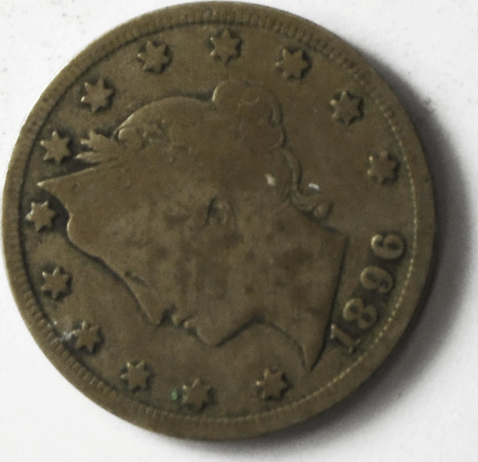 1896 5c V Liberty Nickel Five Cents Rare US Philadelphia