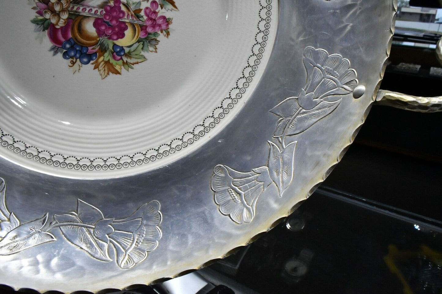 13 1/2" Triumph Limoges Aluminum Porcelain Bowl Farberware Brooklyn New York