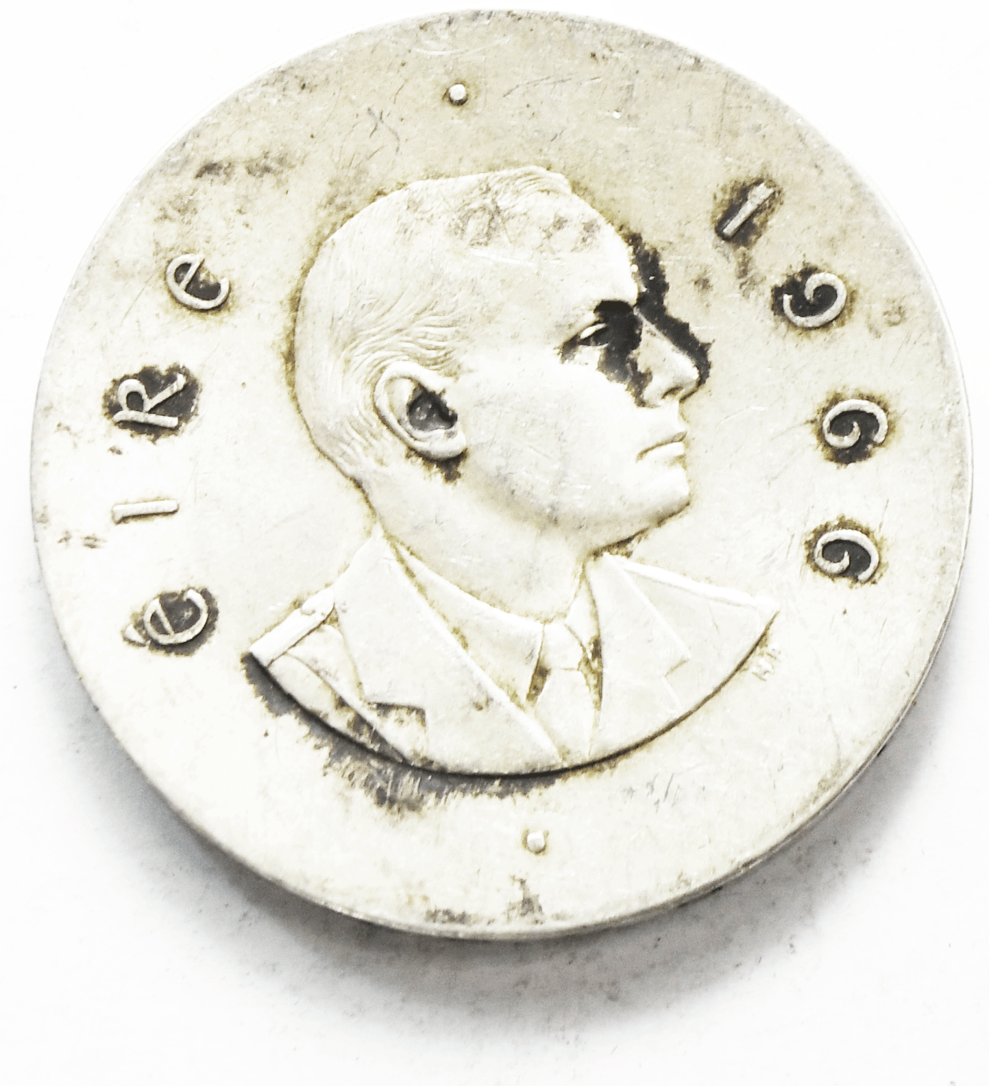 1966 Ireland Republic 10 Ten Shilling KM# 18 Silver Coin