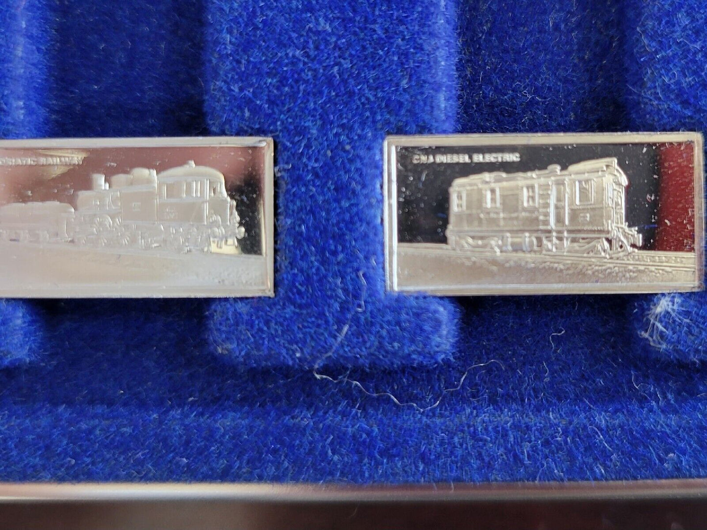 50pc. International Locomotive Miniature Sterling Bar Collection Franklin Mint