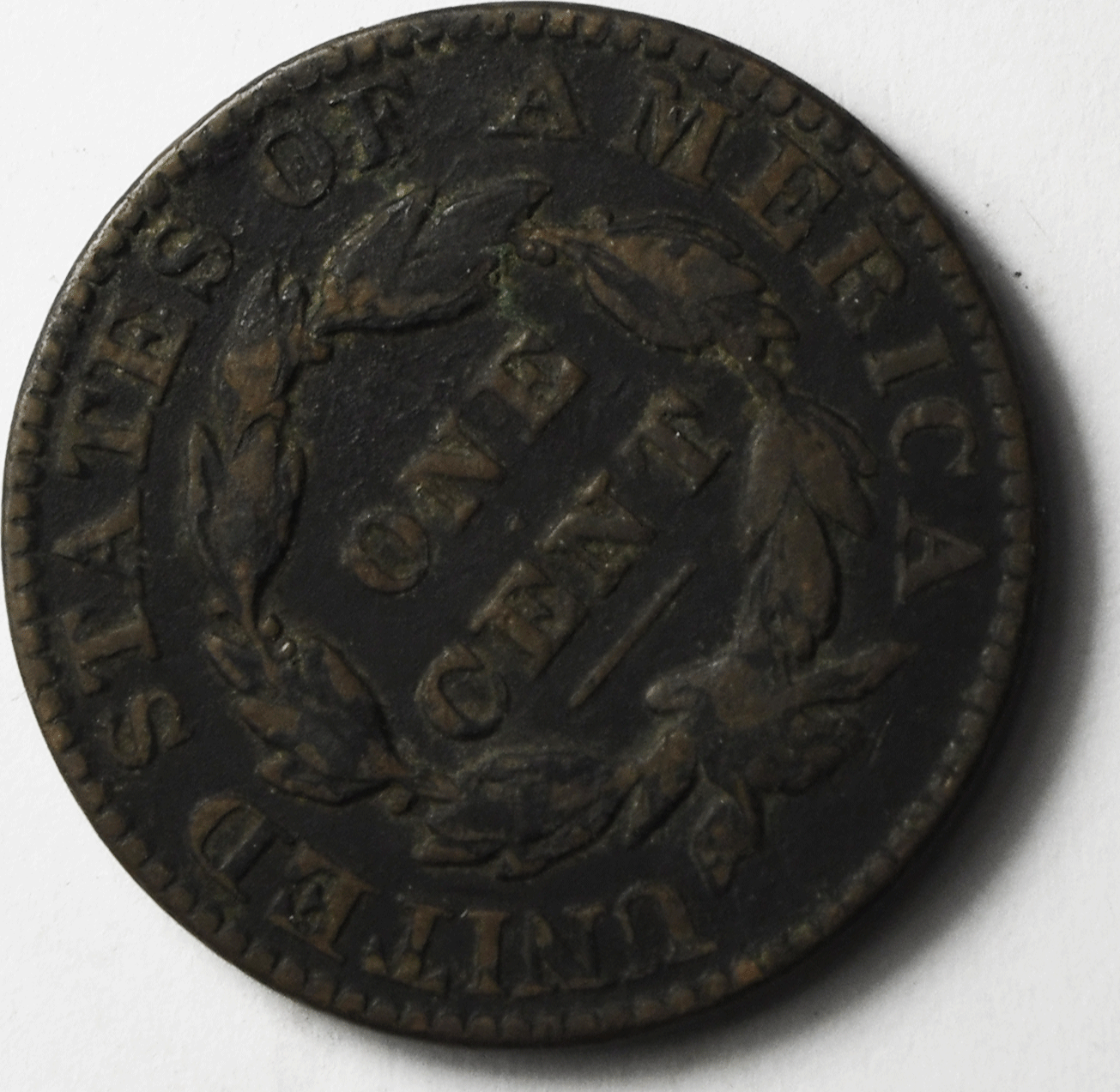 1830 1c Coronet Head Large Cent One Penny US Philadelphia Medium Letter VF