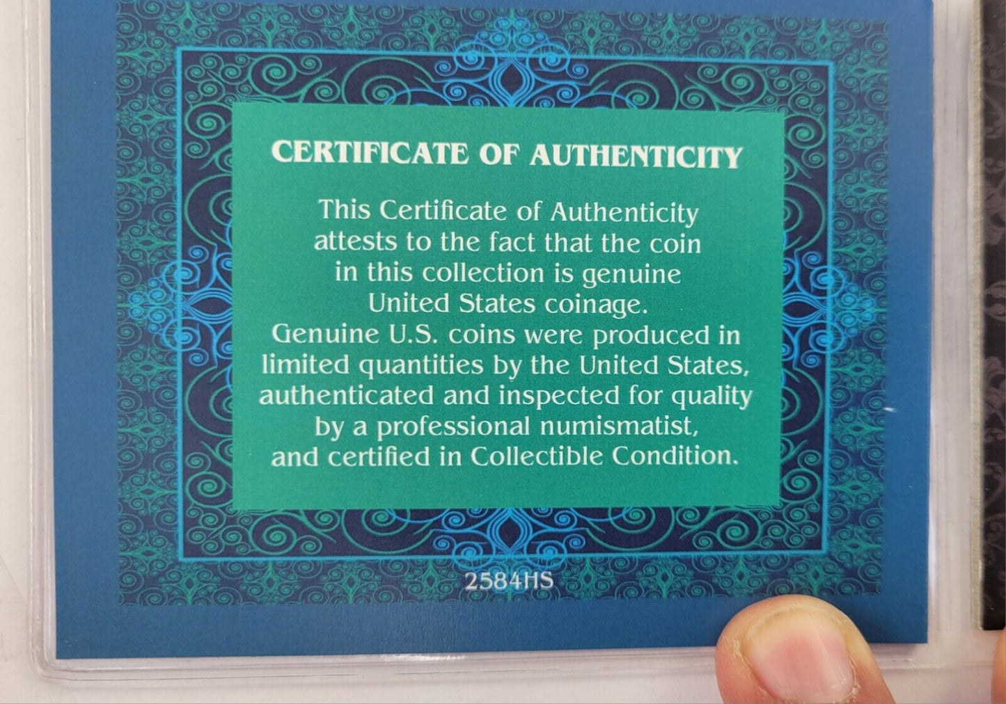 Last Year Of Issue 1935 Peace Silver Dollar Packaged w/COA