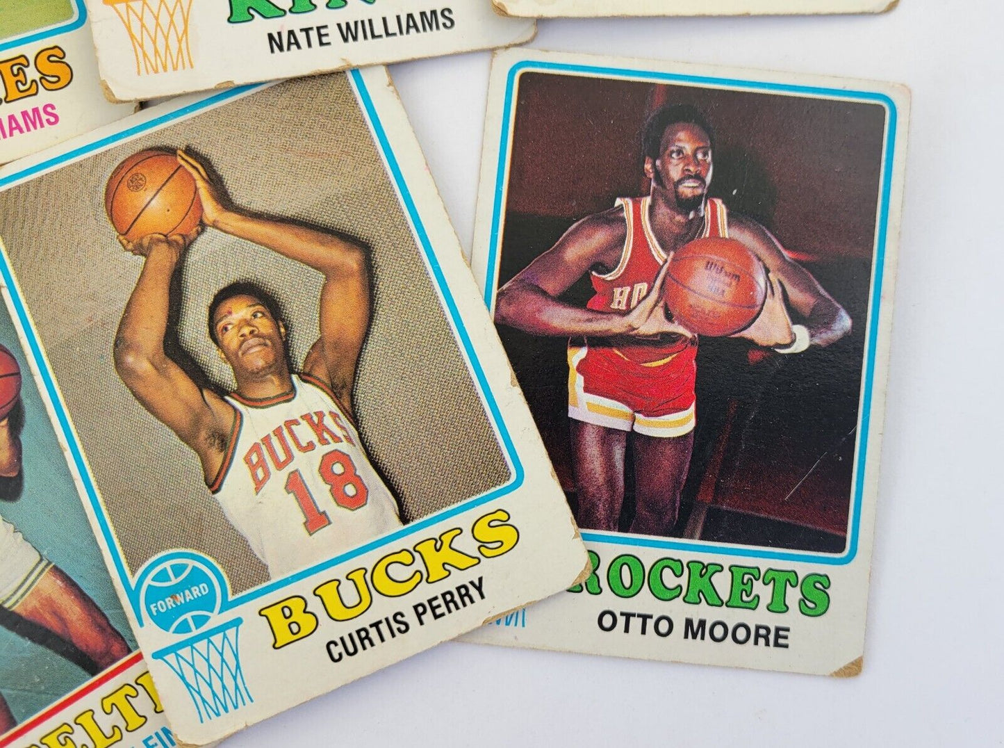 1970s Topps Basketball Lot of 10 Cards Williams, Rule, Smith, Moore, Reed, Love