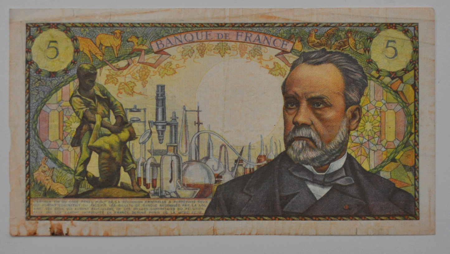 1962 France 5 Five Francs Note