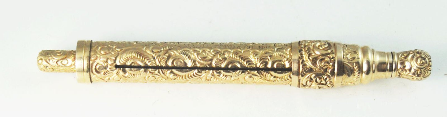 Mabie & Todd Gold Filled Fountain Dip Pen Slider and Screw Great Condition 7"