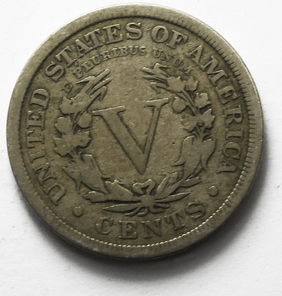1895 5c V Liberty Nickel Five Cents Rare US Philadelphia
