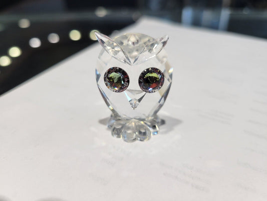 Swarovski Crystal Figurine Miniature Baby Owl 7654NR30 Retired Boxed