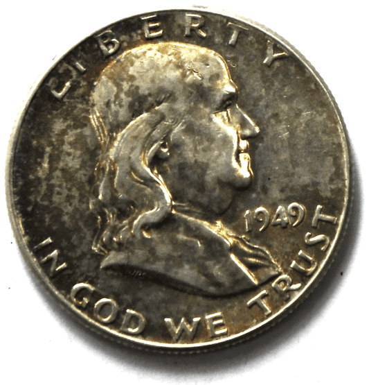 1949 50c Franklin Silver Half Dollar Fifty Cents Philadelphia AU