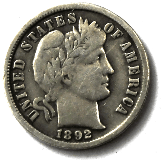1892 O 10c Barber Silver Dime Ten Cents New Orleans