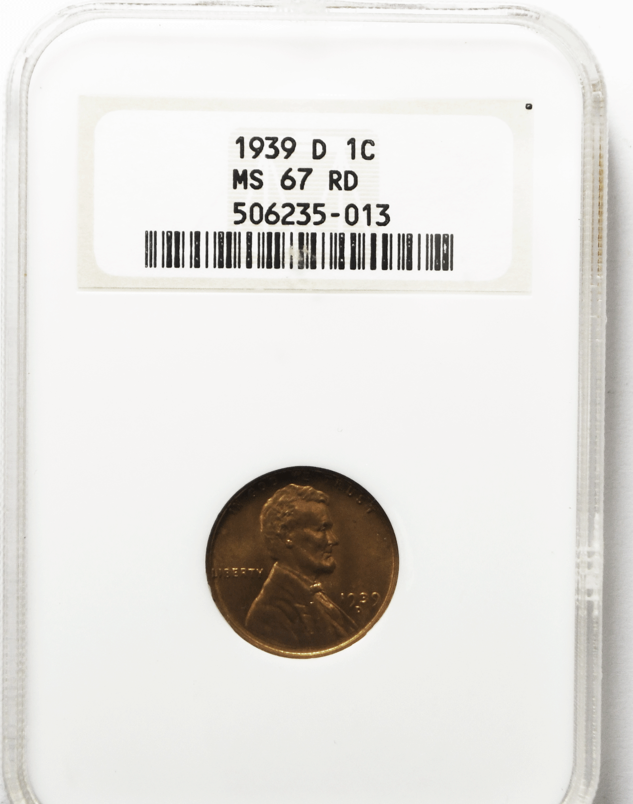 1939 D 1c Lincoln Wheat Cent One Penny NGC MS67 RD Gem Unc Old Holder