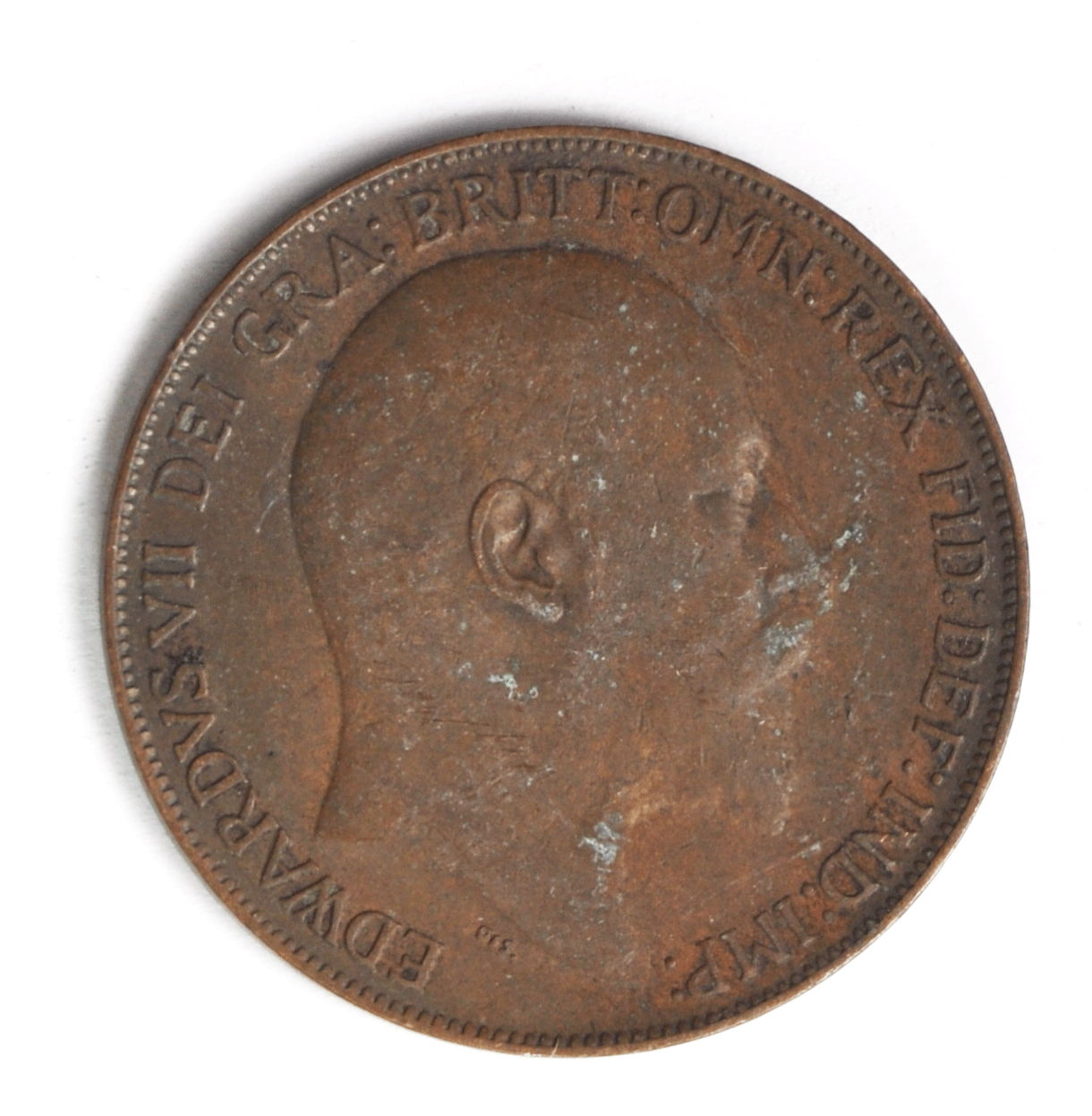 1908 Great Britain Penny Bronze Coin KM# 794.2