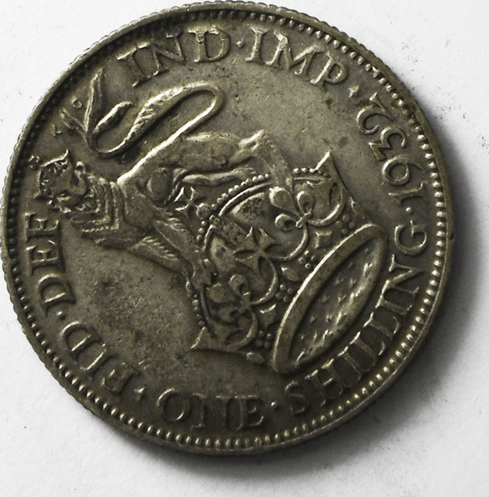 1932 Great Britain Silver One Shilling Coin KM# 833