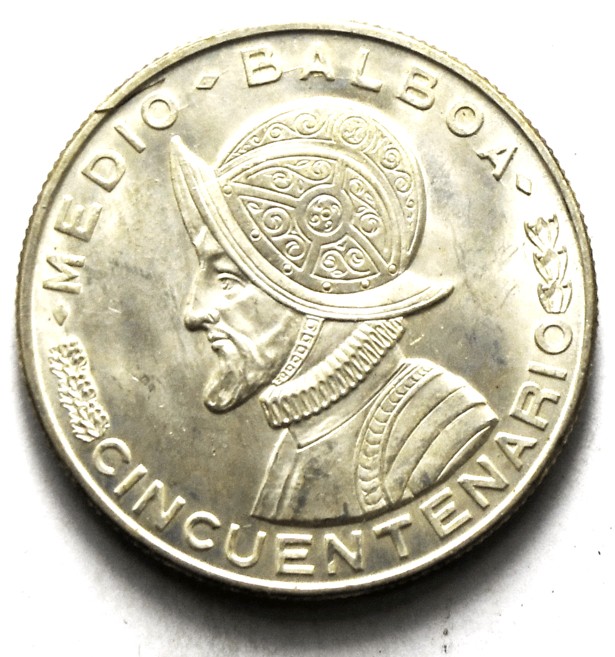 1953 Panama 1/2 Half Balboa Silver Coin KM# 20 Uncirculated