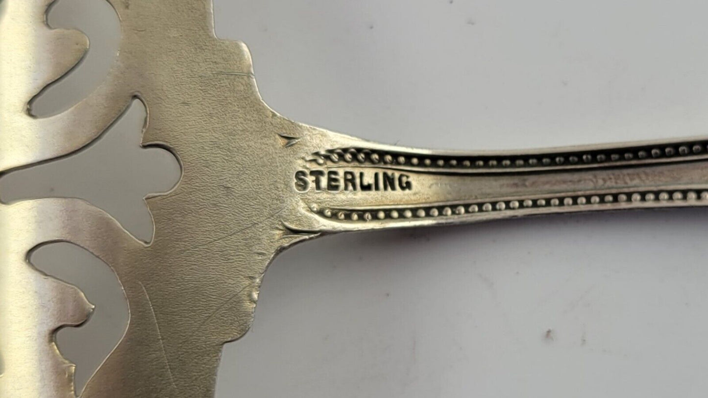 Antique Sterling Silver 4 1/2" Small Tined Sardine Serving Fork .42oz.