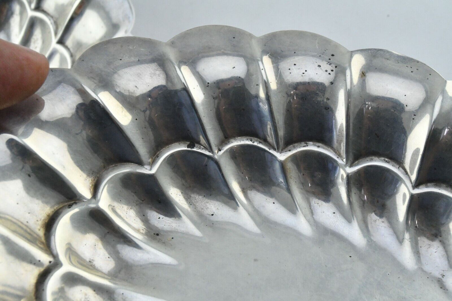 Set of 2 F.B Rogers Silver Co.8 1/4" Sterling Silver #427 Shell Dishes 9.6oz