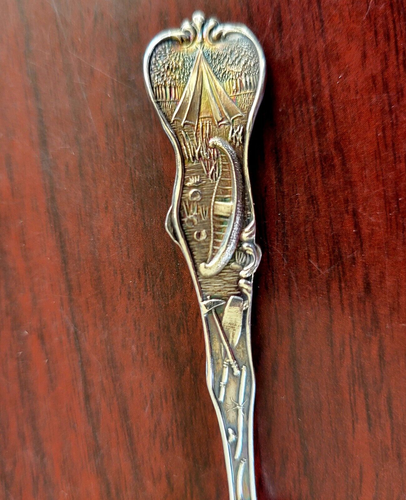Convention Hall Kansas City Mo.  Sterling Silver 4 1/8" Souvenir Spoon .38oz.