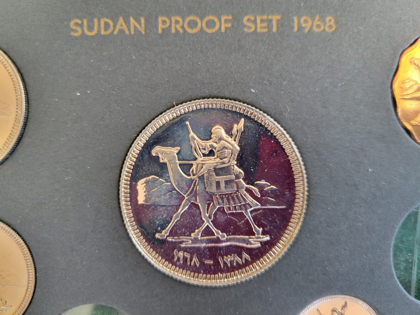 1968 Republic of Sudan 6 Coin Proof Set Khartoum Original Government Packaging