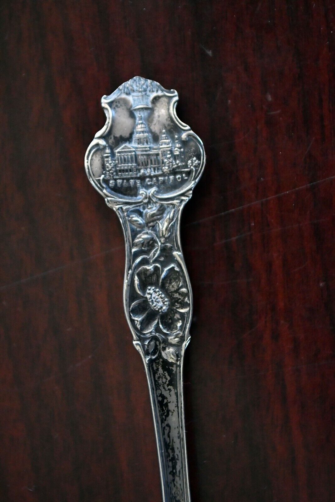 1922 Womens Relief Corps Des Moines Iowa Sterling 5 1/4" Souvenir Spoon .55 oz.