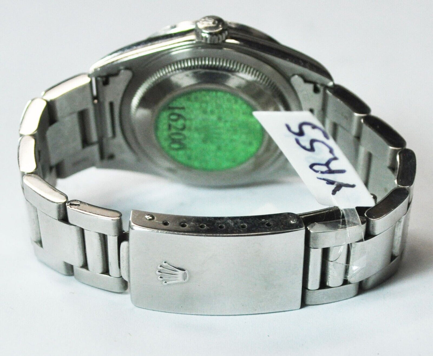 Rolex Datejust 16200 Diamond Blue MOP Dial Bezel 36mm S/S Sticker Back
