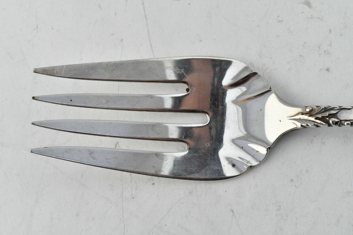 Damask Rose by Heirloom Sterling Silver 8 1/4" Cold Meat Serving Fork 1.7 oz.