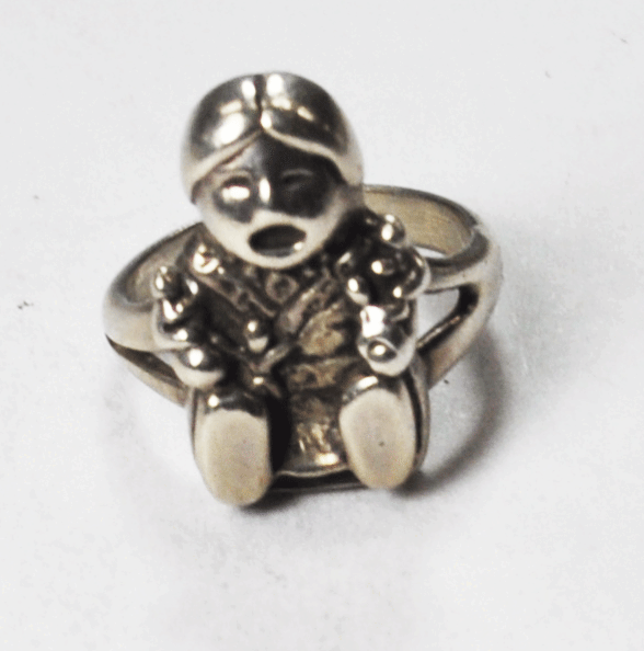 Sterling Silver Storyteller Ring 21mm RL Stamped Size 6
