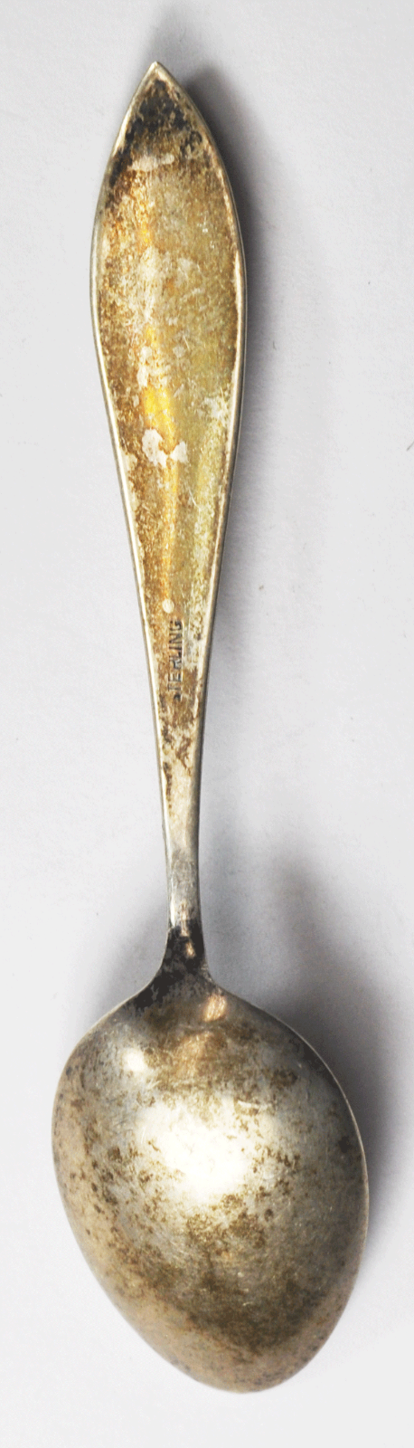 Sterling Silver Washington DC 3-D George Demitasse Souvenir Spoon 3-3/4"