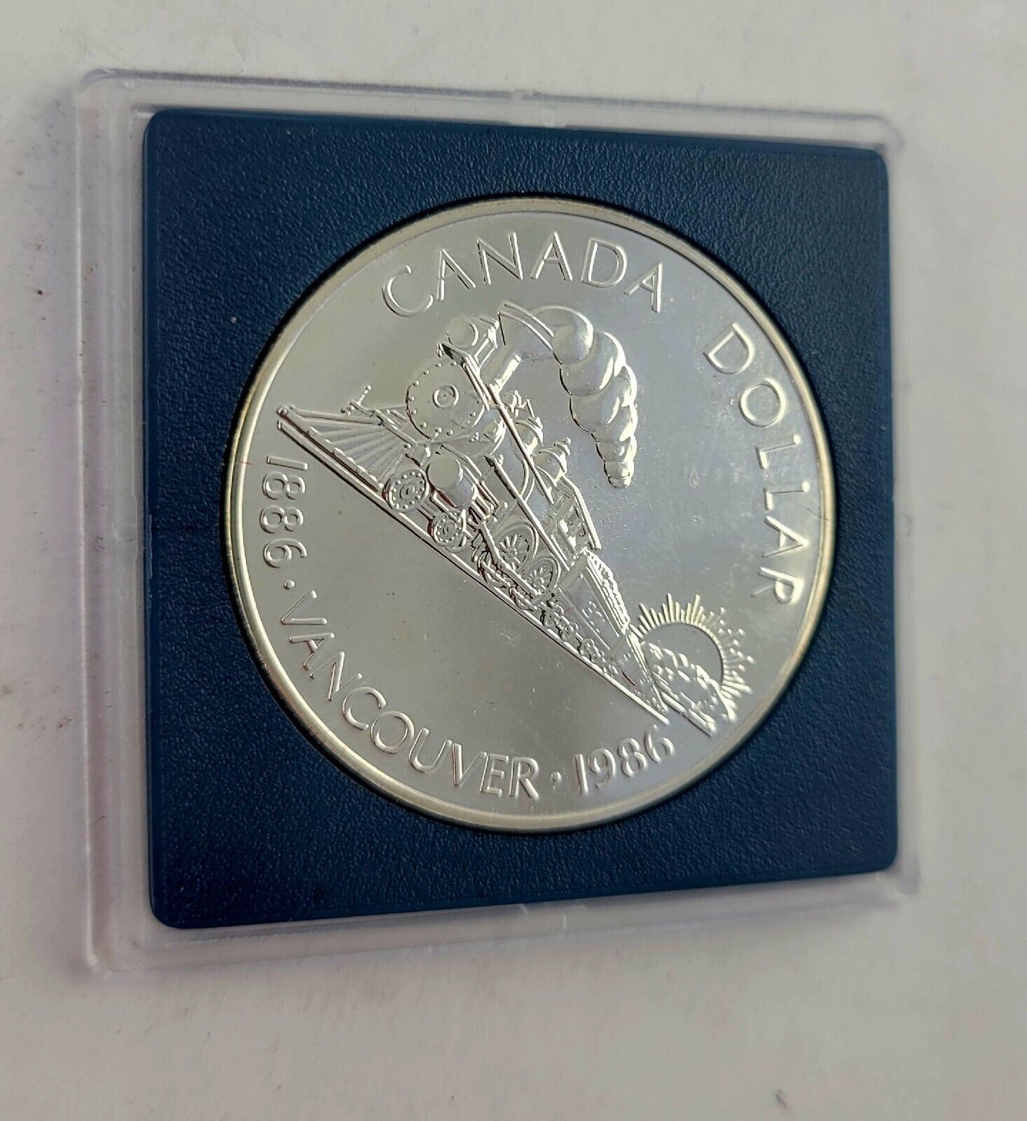 1886-1986 Canada Commemorative Silver Dollar Vancouver Centennial .375 ASW