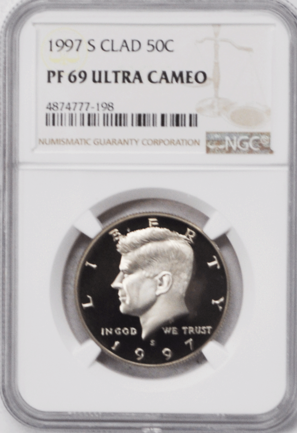 1997 S 50c Kennedy Half Dollar NGC PF69 Ultra Cameo Proof San Francisco