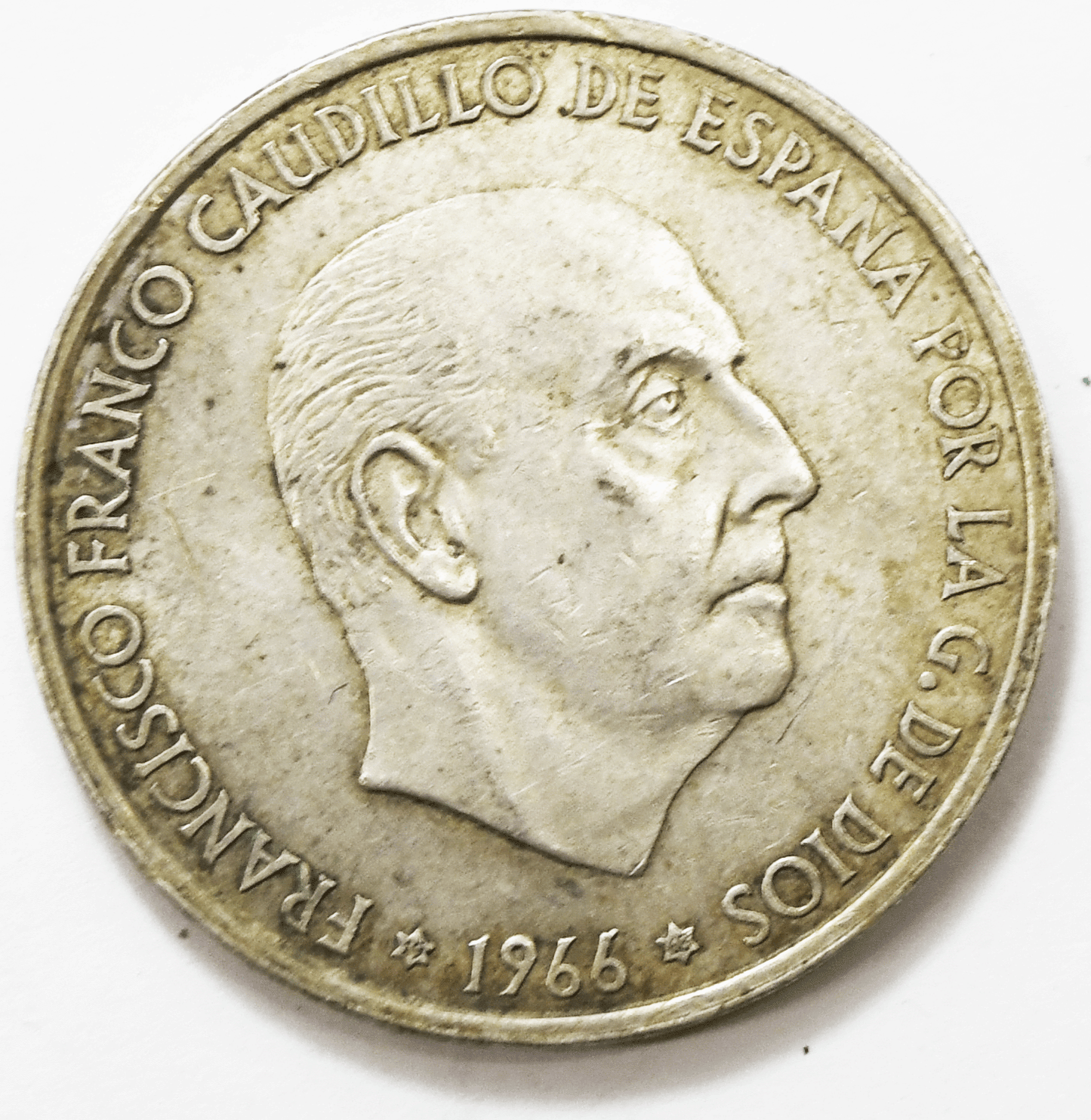 1966 (68) Spain 100 One Hundred Pesetas Silver Coin KM# 797