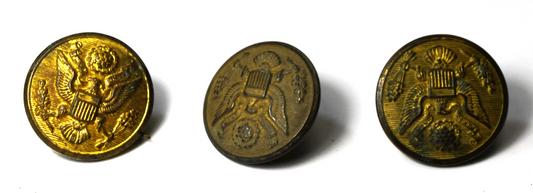 3 Vintage Rex Products New Rochelle US Great Seal Eagle Uniform Buttons