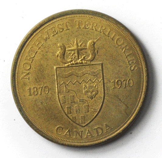1970 Canada $1 Trade 34mm Northwest Territories Centennial