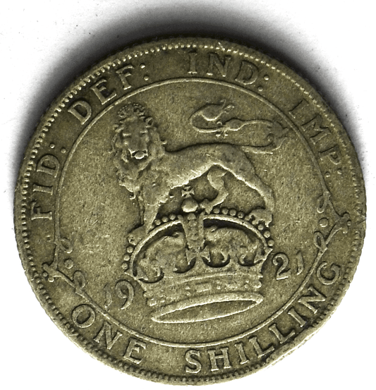 1921 Great Britain Silver One Shilling Coin KM# 816a