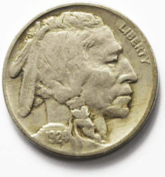 1924 5c Buffalo Nickel Five Cents Philadelphia