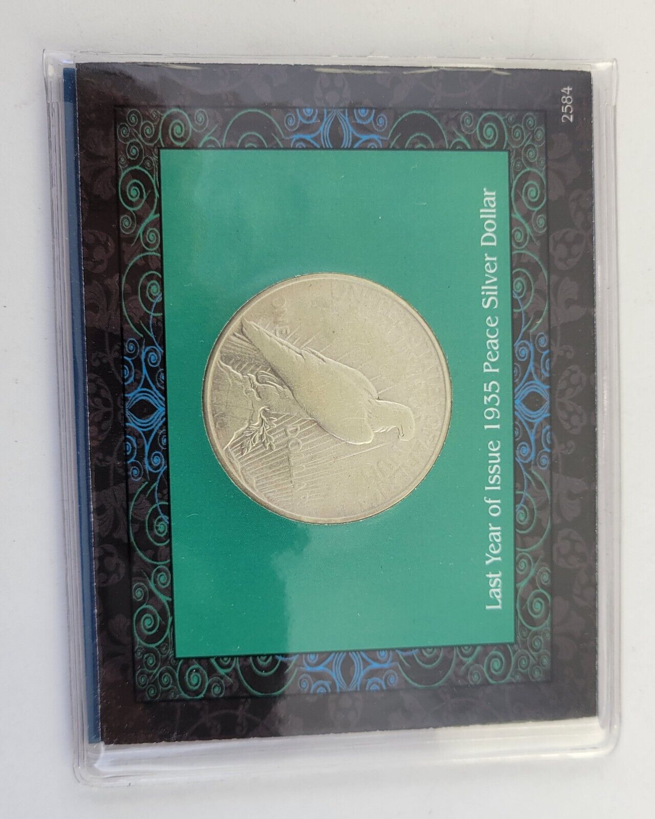 Last Year Of Issue 1935 Peace Silver Dollar Packaged w/COA