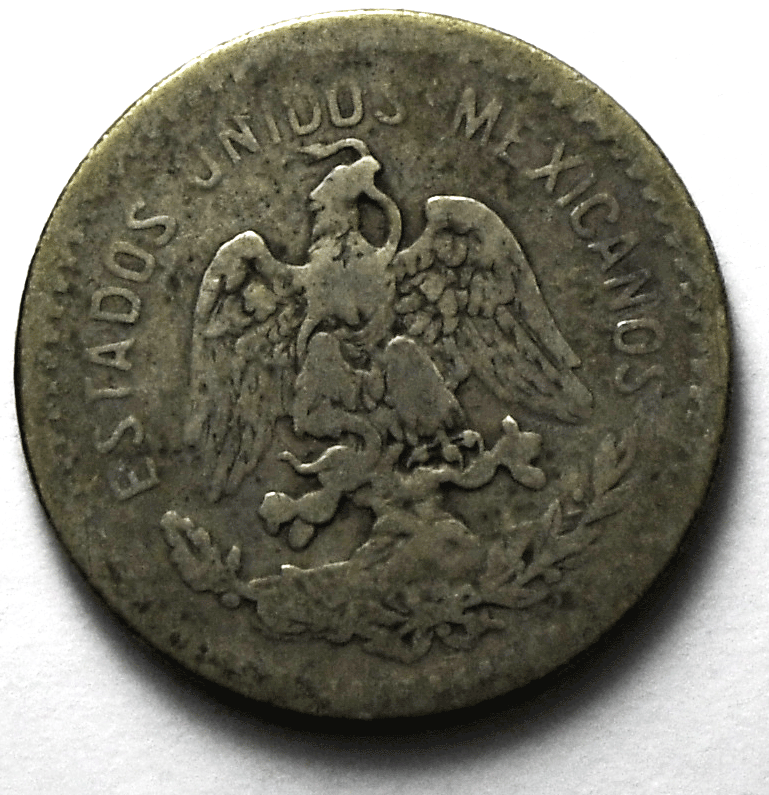 1907 Mexico Estados Unidos Mexicanos 10 Ten Centavos KM# 428