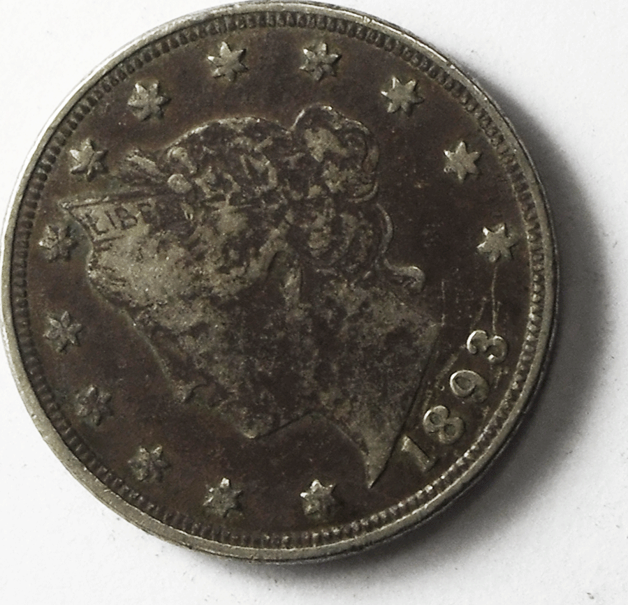 1893 5c V Liberty Nickel Five Cents Rare US Philadelphia