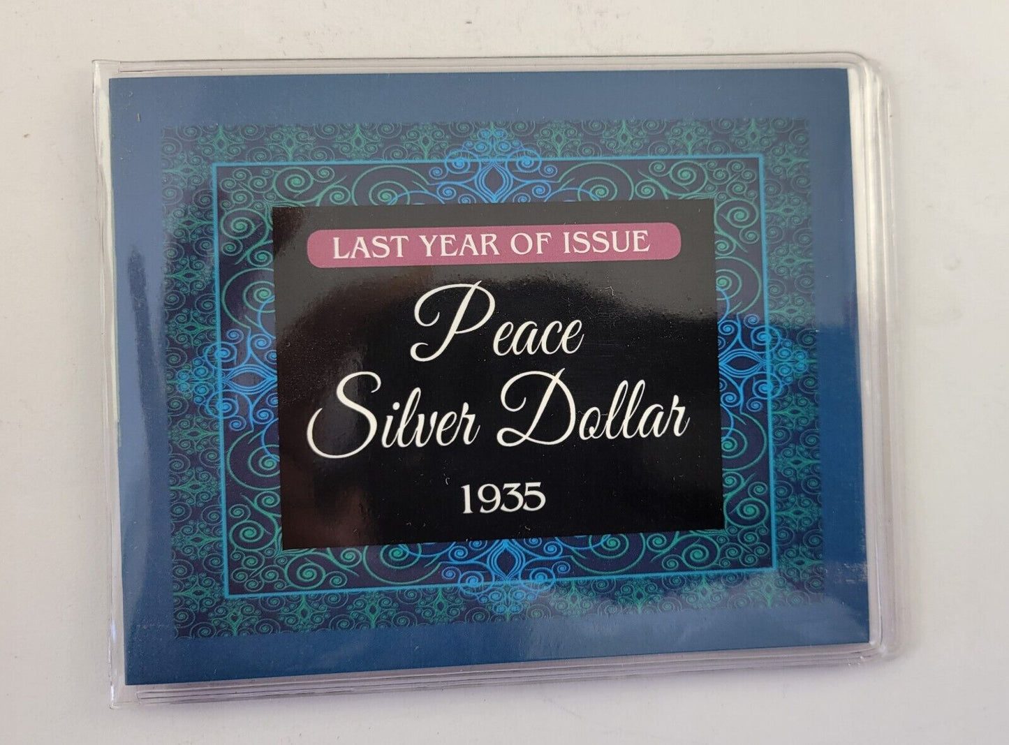 Last Year Of Issue 1935 Peace Silver Dollar Packaged w/COA