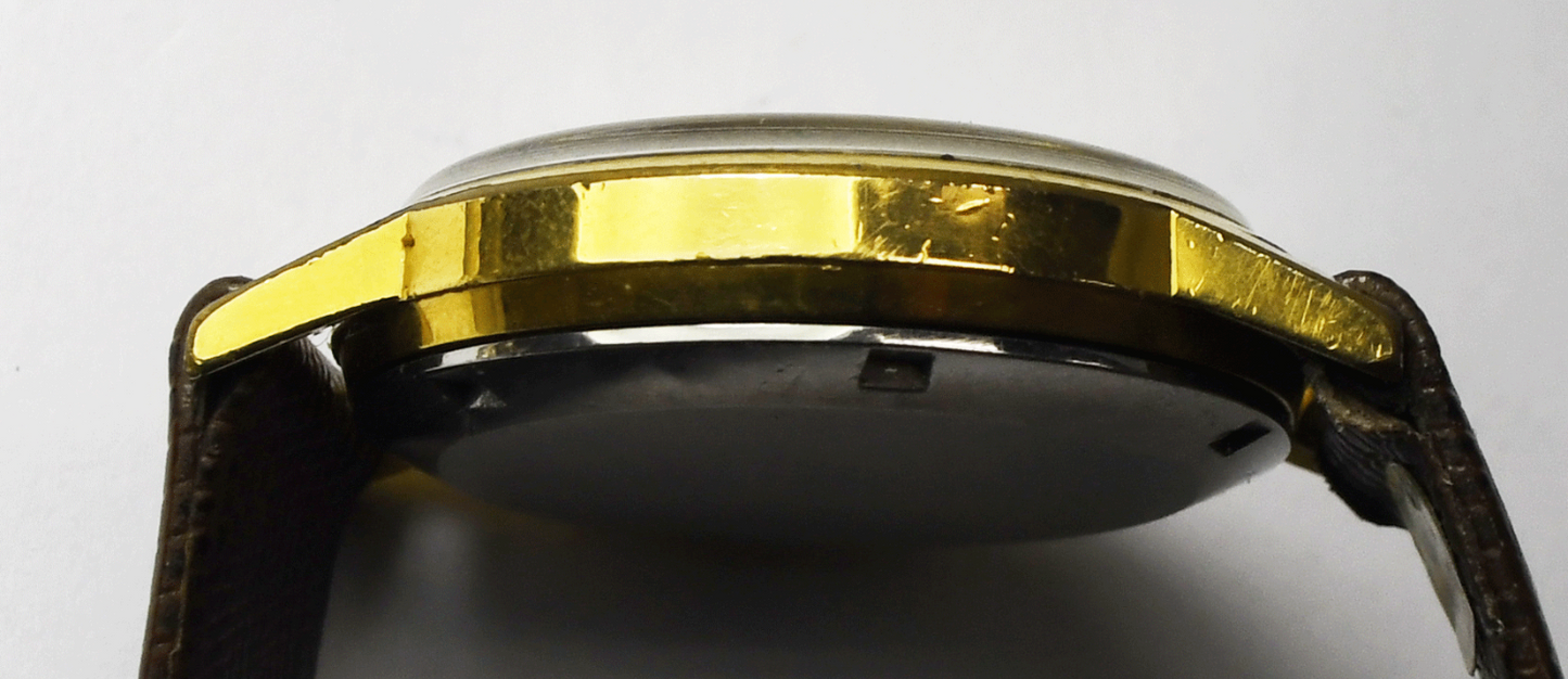 1973 Men's Omega Automatic Geneve Date 1012 GEP 35mm 166.0163 Not Running