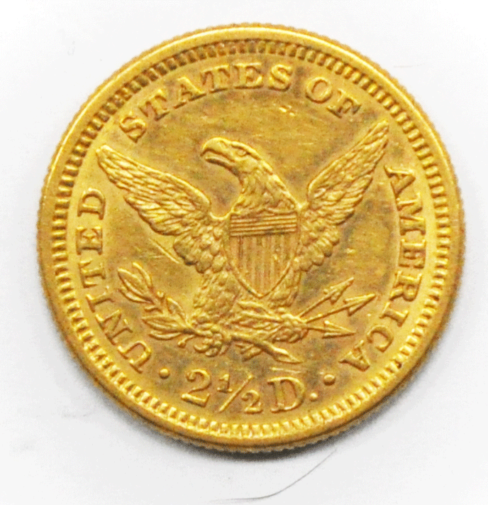 1878 $2.5 Liberty Head Quarter Eagle Gold Philadelphia AU