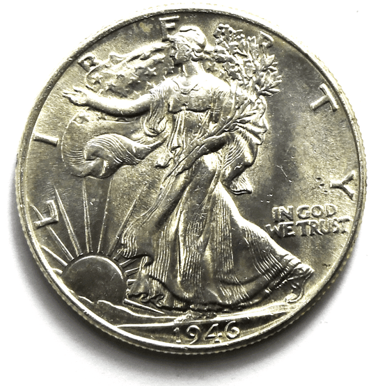 1946 50c Walking Liberty Silver Half Dollar Fifty Cents Uncirculated