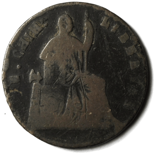 1866 Mexico First Republic Quarter 1/4 Real KM# 344