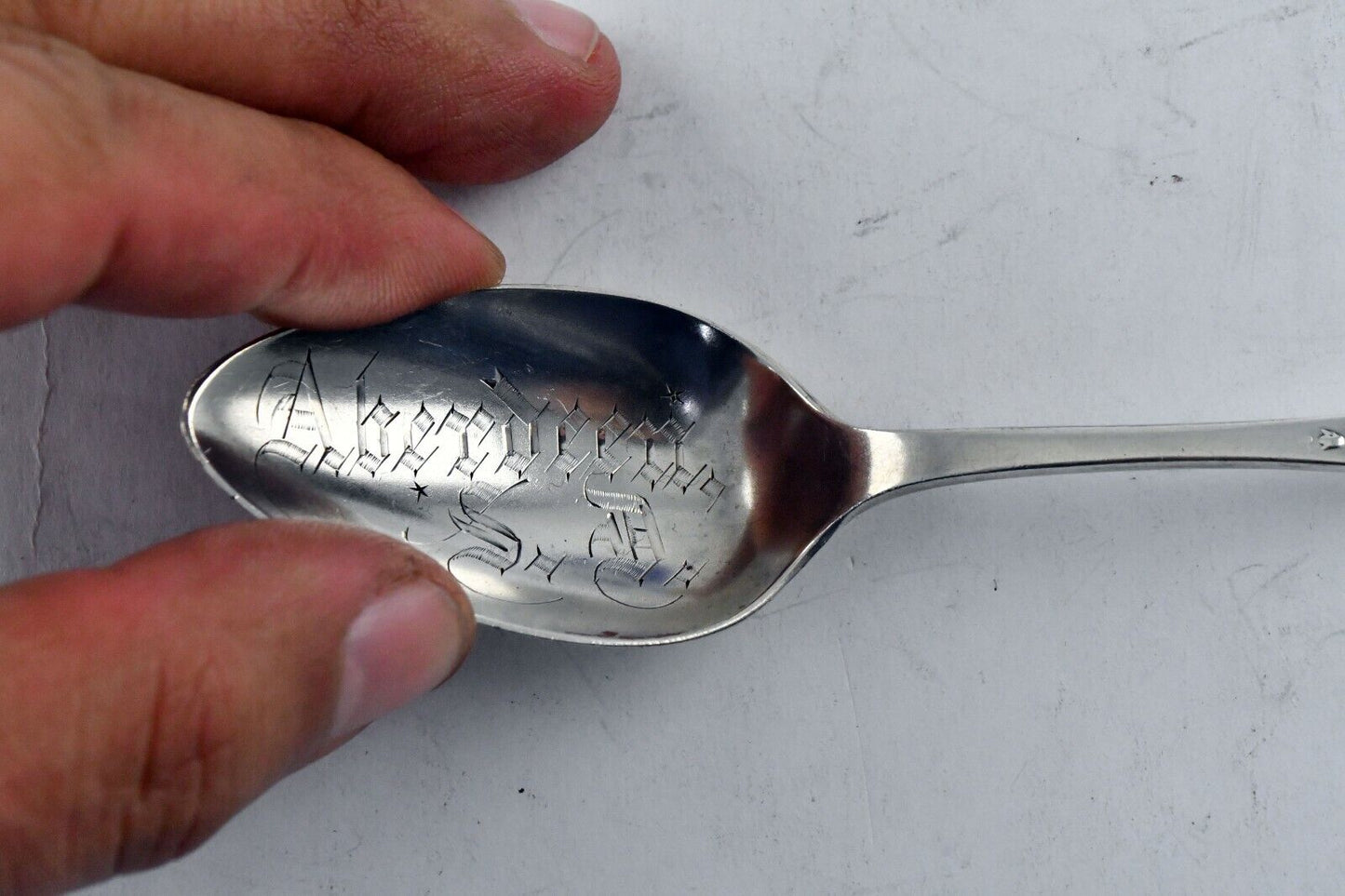 Aberdeen South Dakota 5 3/4" Sterling Silver Souvenir Spoon .6oz. by Lunt
