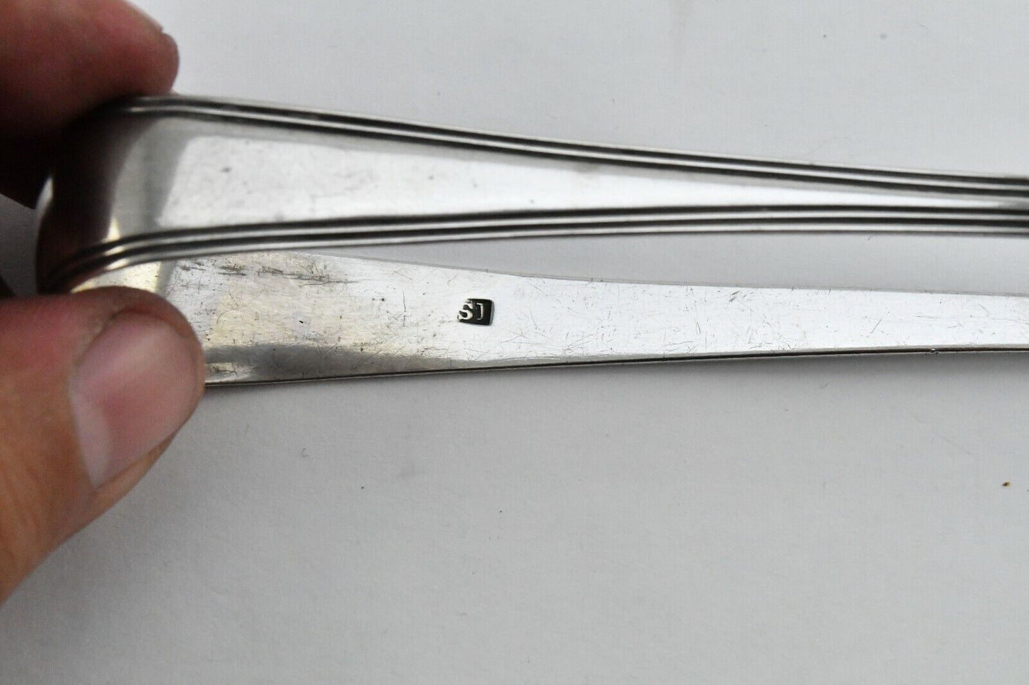 Vintage British Made Sterling Silver 5 1/2" Sugar Tongs .91oz.