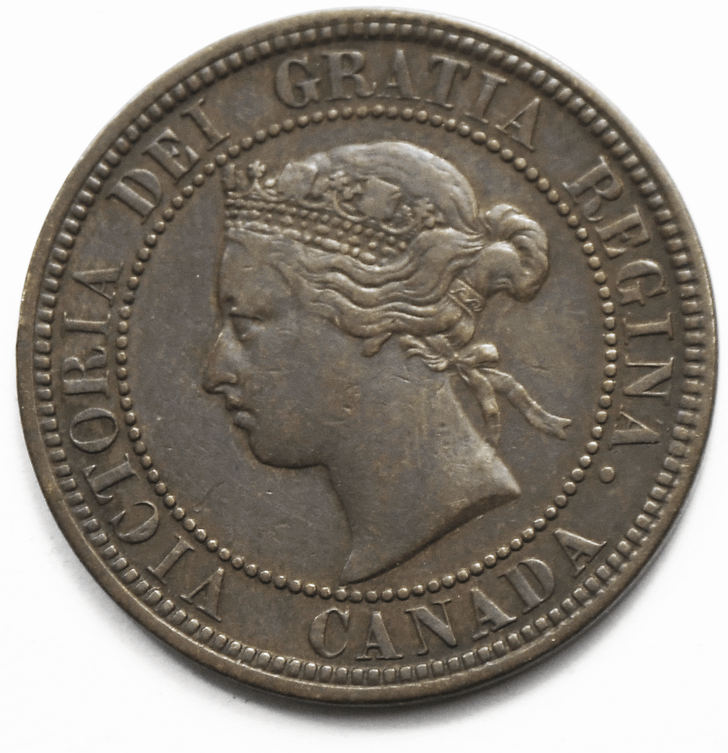 1876 H 1c Canada Large One Cent Penny